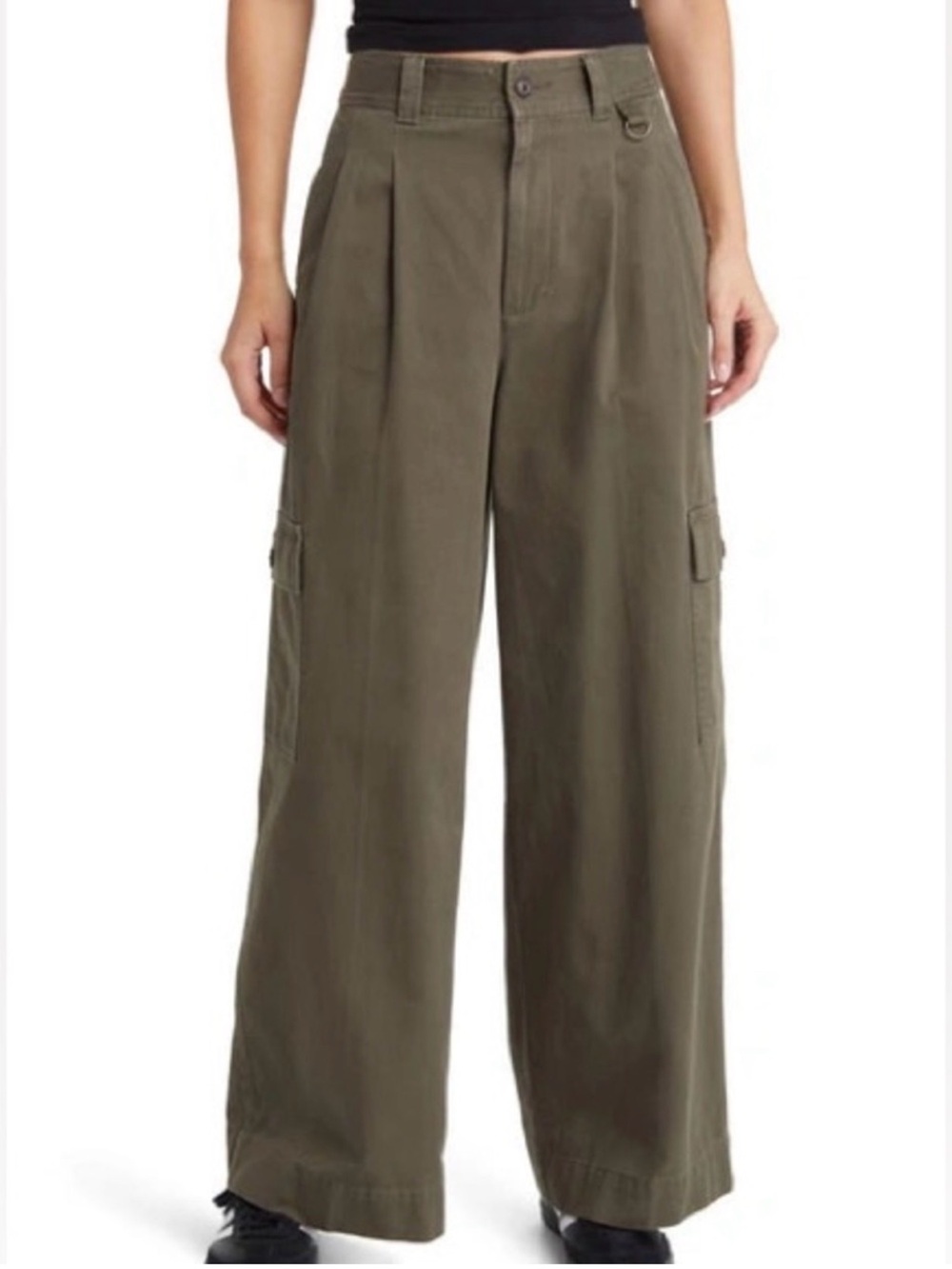 Madewell Olive Green Harlow Wide-leg Cargo Pants NWT